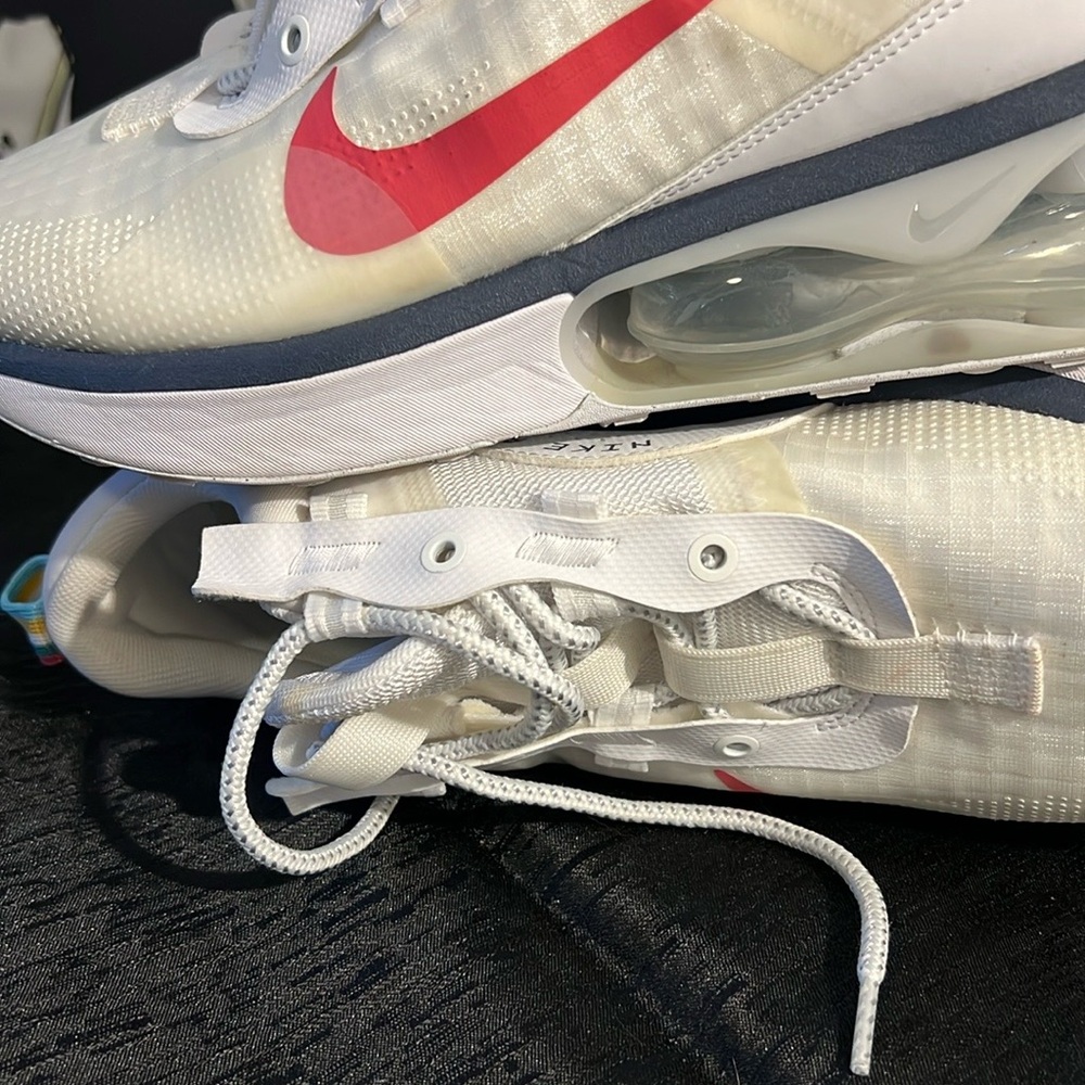 Nike Air Max White and Red Sneakers